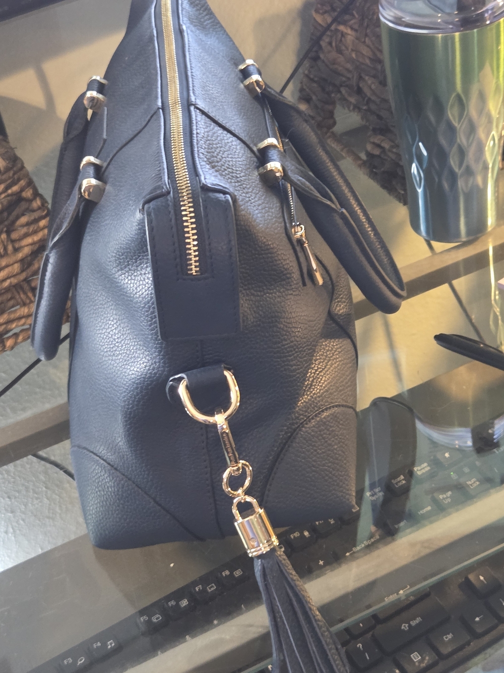 EUC Pom Pom London Greenwich Tote In Moonlight Blue - Picture 5 of 11